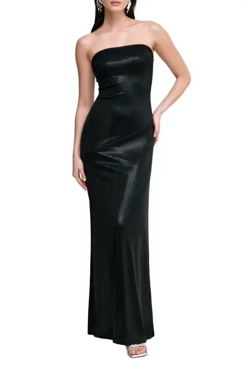 Ciel Strapless Metallic Gown by Marcella