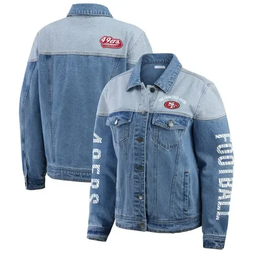 WEAR by Erin Andrews San Francisco 49ers Full-Button Denim Jacket