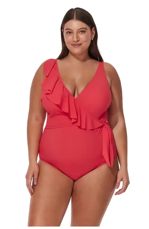 Tutti Frutti Ruffle Surplice One Piece by Profile by Gottex
