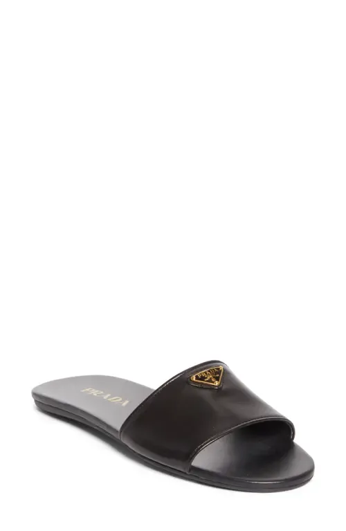 Logo Slide Sandal by Prada