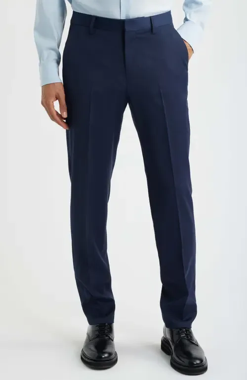 Jetsetter Flat Front Athletic Fit Stretch Wool Dress Pants