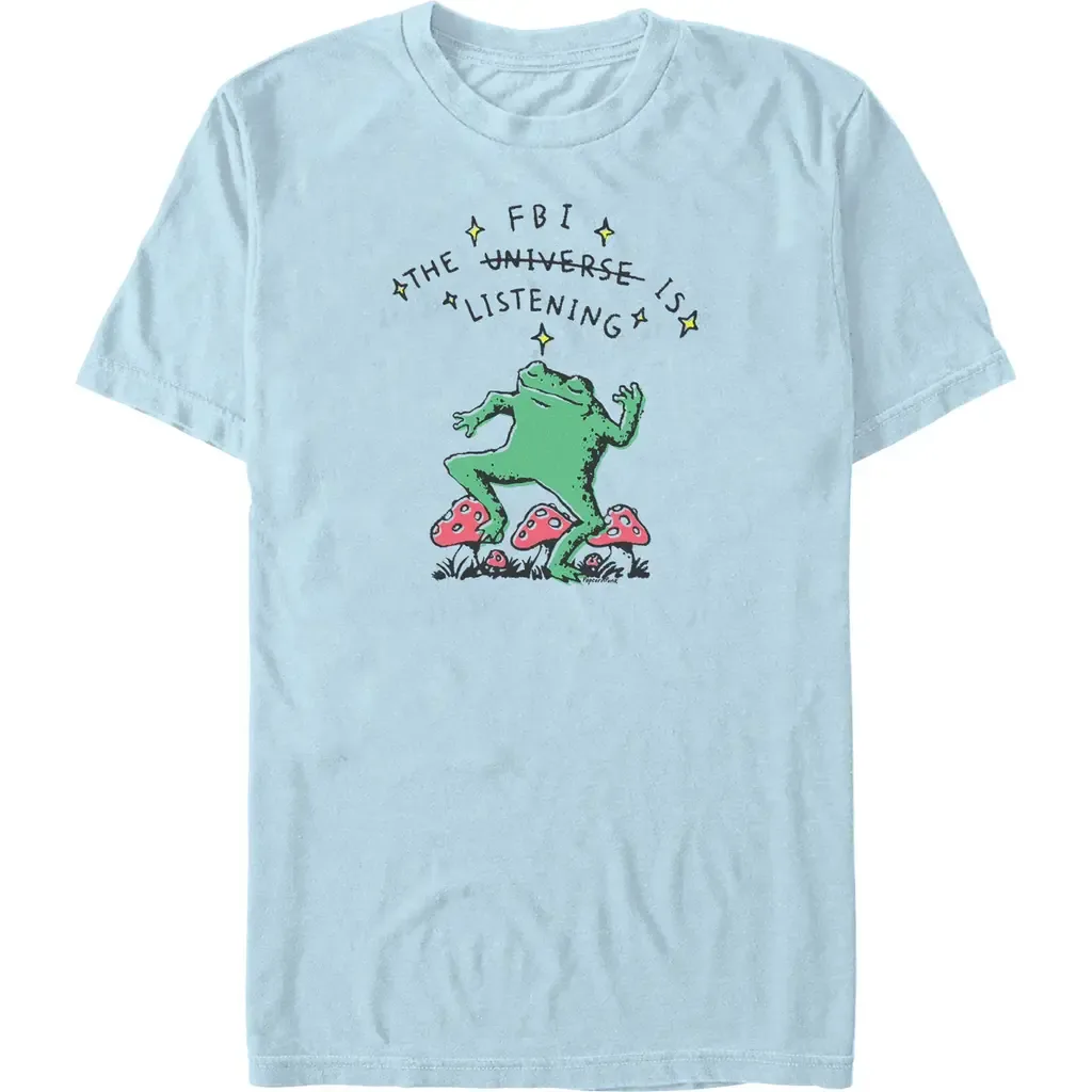 The Universe Is Listening Frog Short Sleeve Graphic T-Shirt by Lost Gods
