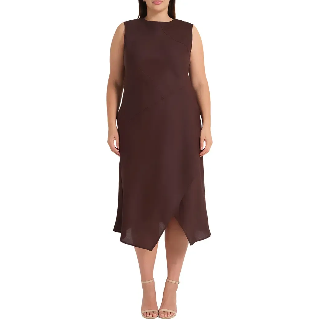 Nadia Linen Blend Midi Dress