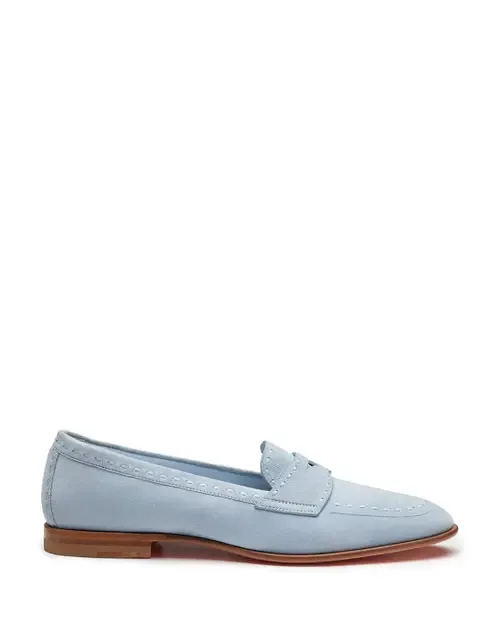 Suede Penny Loafer by Santoni