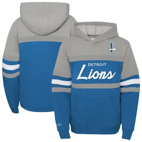 Mitchell & Ness Detroit Lions Throwback Head Coach Pullover Hoodie by Mitchell & Ness