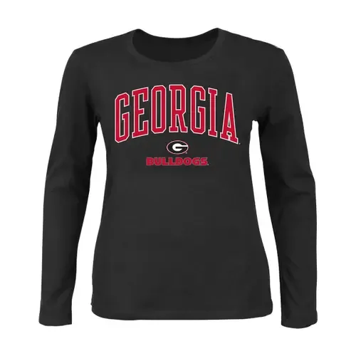 Georgia Bulldogs Arch Over Logo Scoop Neck Long Sleeve T-Shirt by PROFILE