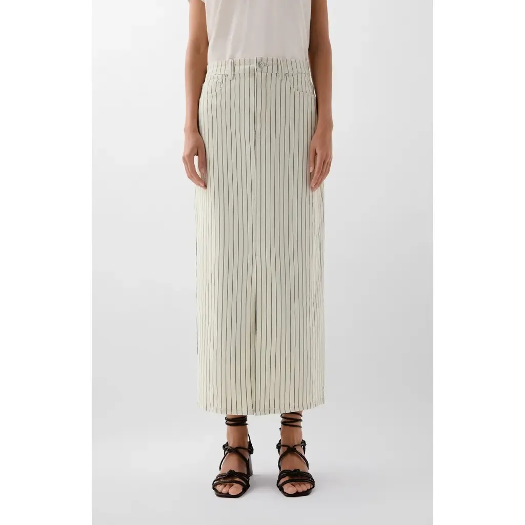 Denim Stripes Skirt by Scalpers