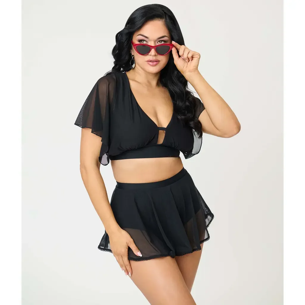 Pin-Up Coronado Swim Skirt by Unique Vintage