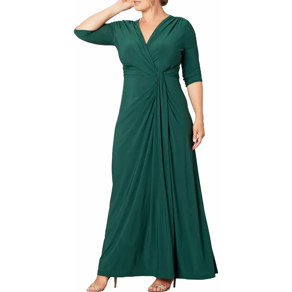 Evening Romance Stretch Jersey Gown by Kiyonna