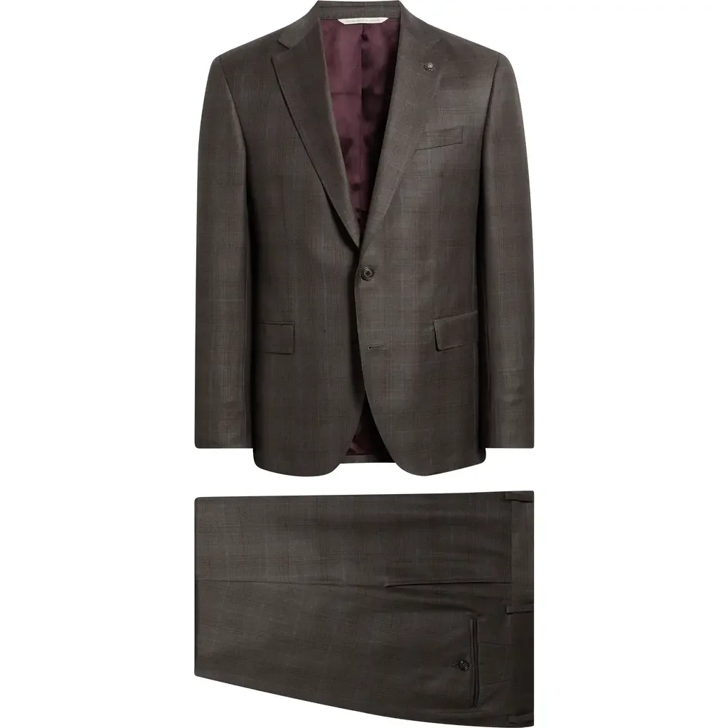 Esprit Windowpane Wool Suit by Jack Victor