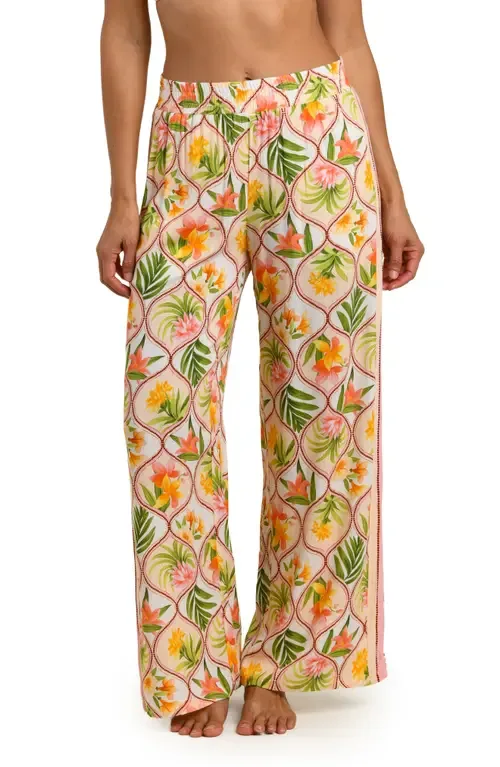 Floral Wide Leg Cover-Up Pants by La Blanca