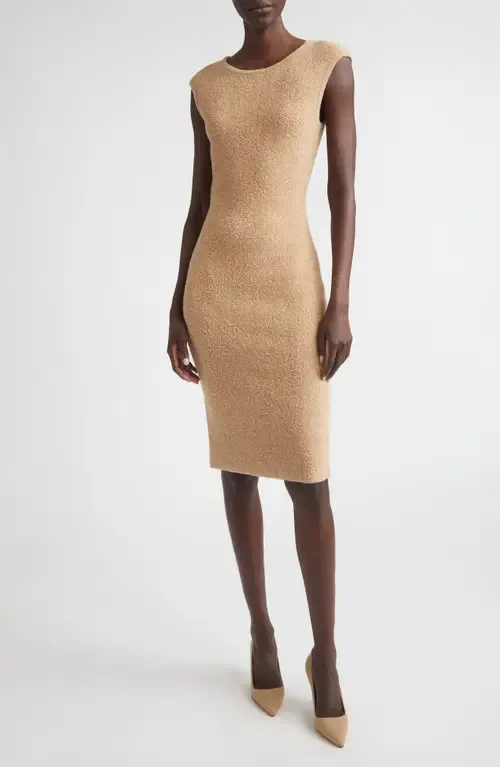 Cotton & Wool Blend Tweed Sweater Dress by ST. JOHN