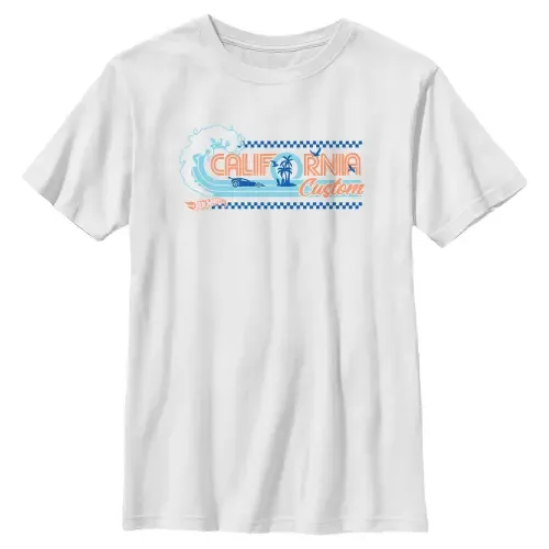California Custom Ocean Wave Graphic Short Sleeve T-Shirt by Hot Wheels