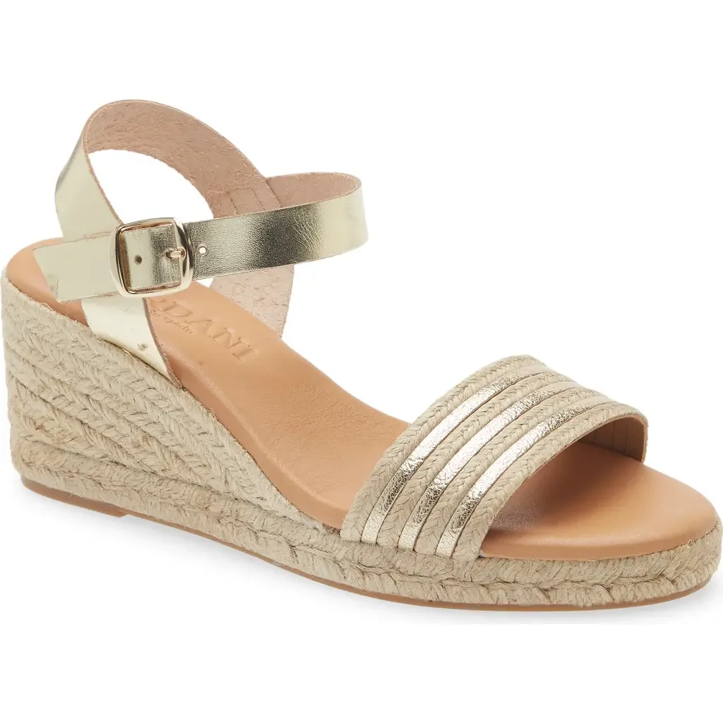 Eloise Ankle Strap Espadrille Platform Wedge Sandal by Cordani