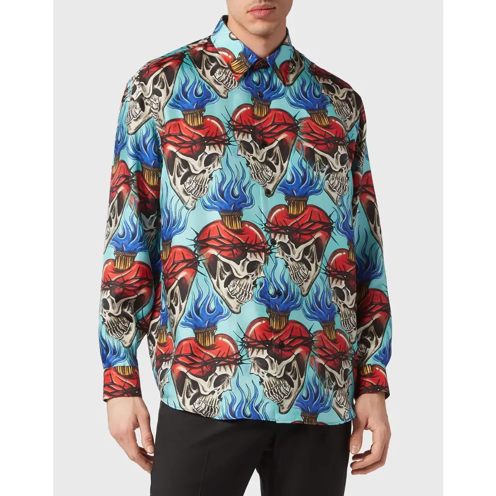 Silk Dandy Shirt Love Tattoo by PHILIPP PLEIN