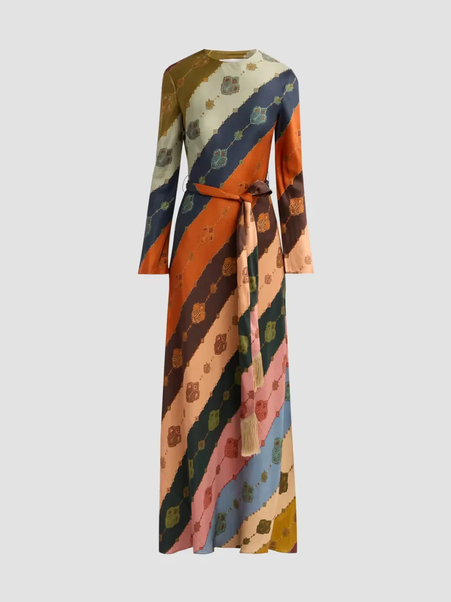 Ascent Bias-Cut Maxi Dress - Prism Stripe by Zimmermann