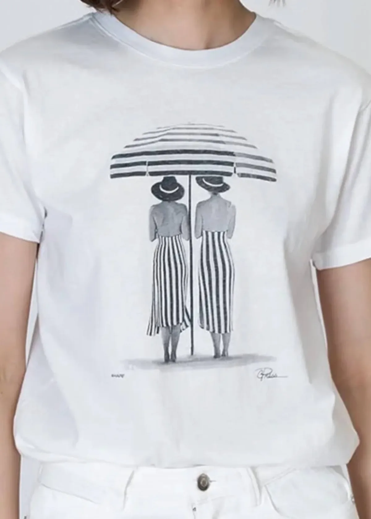 Studio Shade Mushie Tee in Worn White by CPress Studio