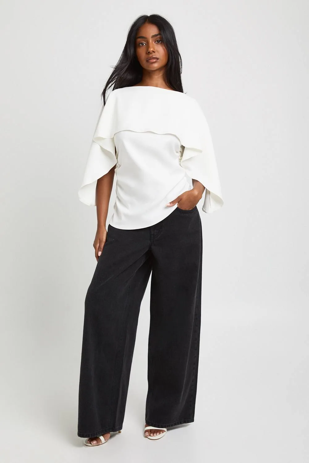 Cape Overlay Top by boohoo