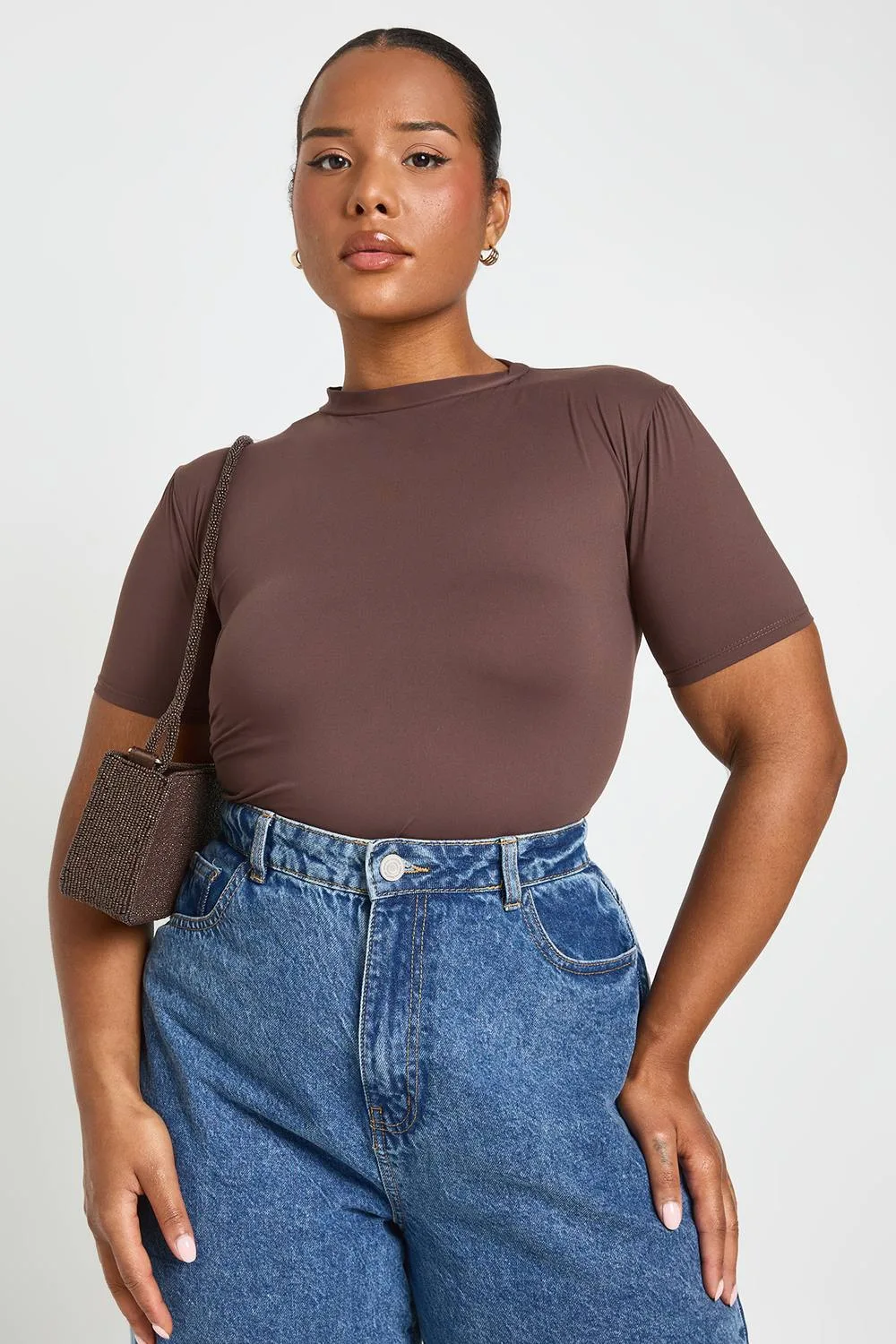 Second Skin Crew Neck Everyday T-Shirt by boohoo