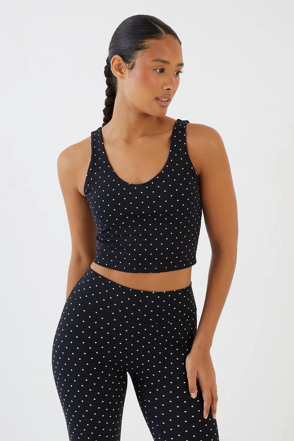 Sculpt Polka Dot Longline Sports Bra by DSGN Studio