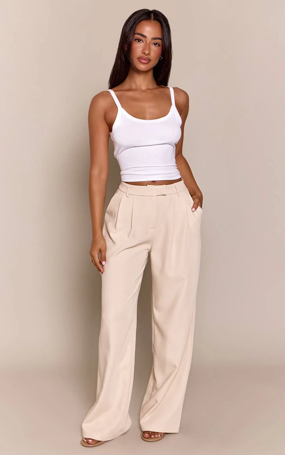 Wide Leg Tailored Trousers by PrettyLittleThing