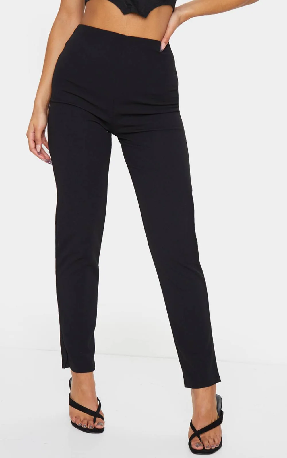 Slim Leg Crepe Trousers by PrettyLittleThing