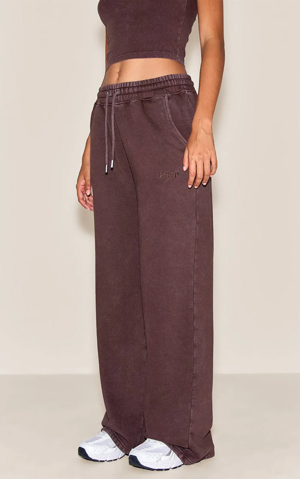 Washed Wide Leg Joggers