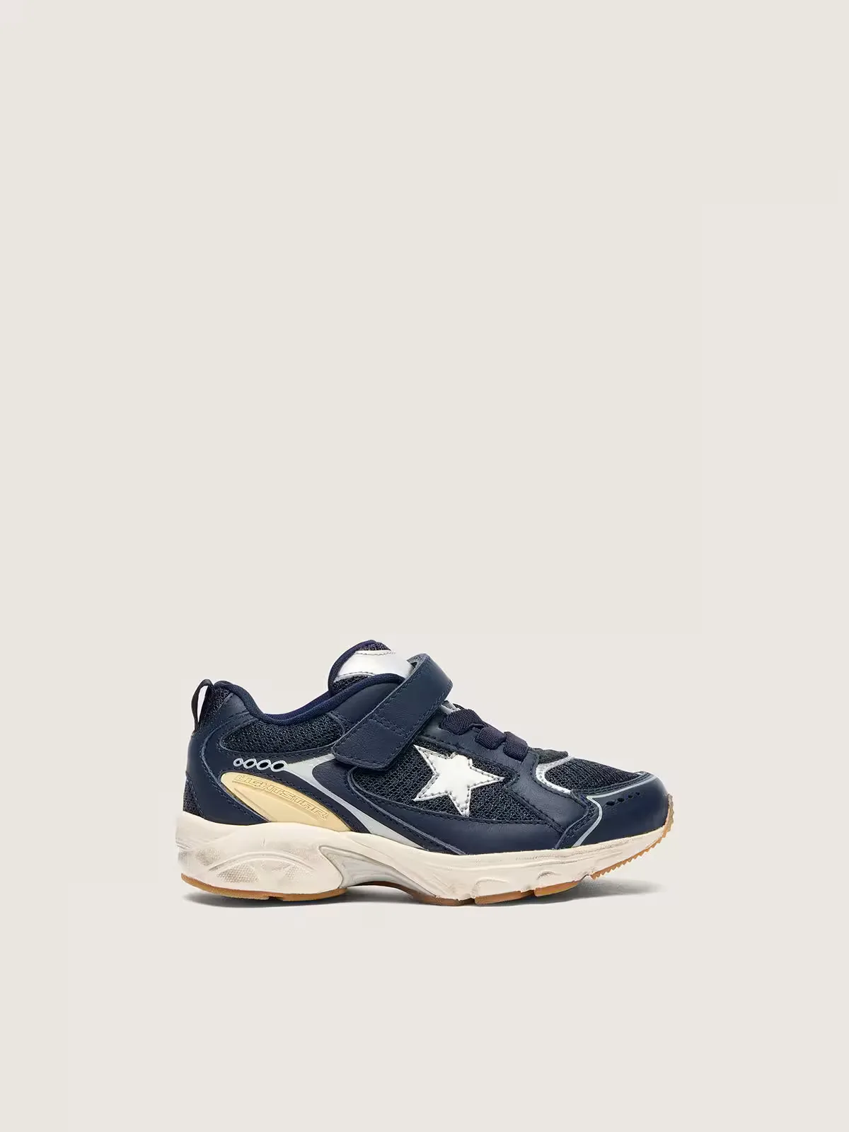 Lightstar in Leather and Mesh with Gray Leather Star by Golden Goose