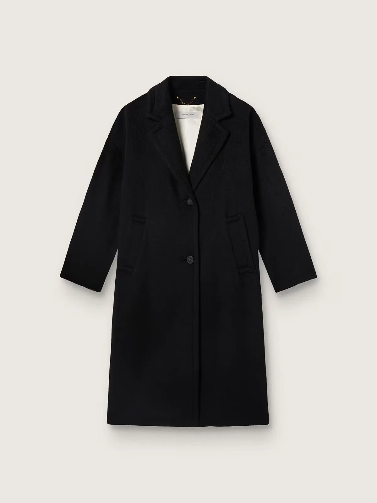 Single-Breasted Cocoon Coat by Golden Goose