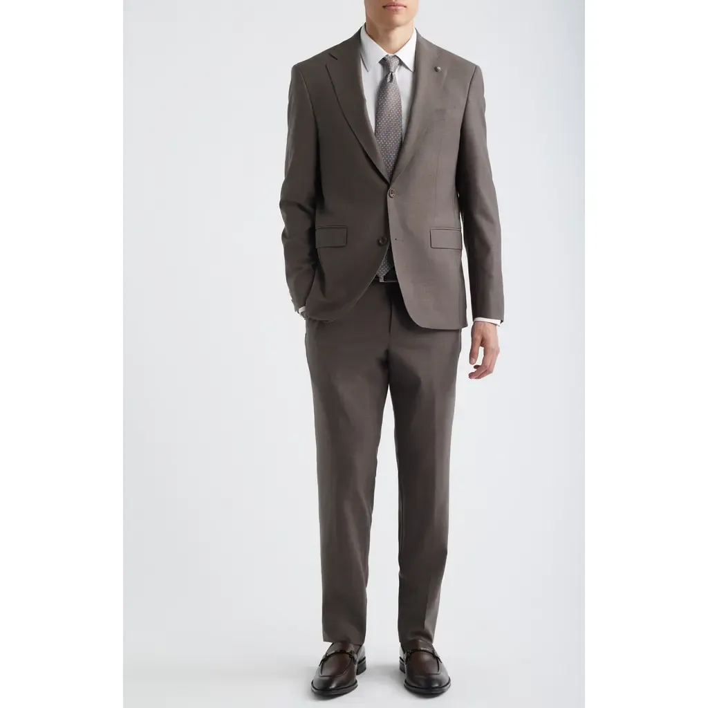 Esprit Tobacco Brown Stretch Wool Suit by Jack Victor