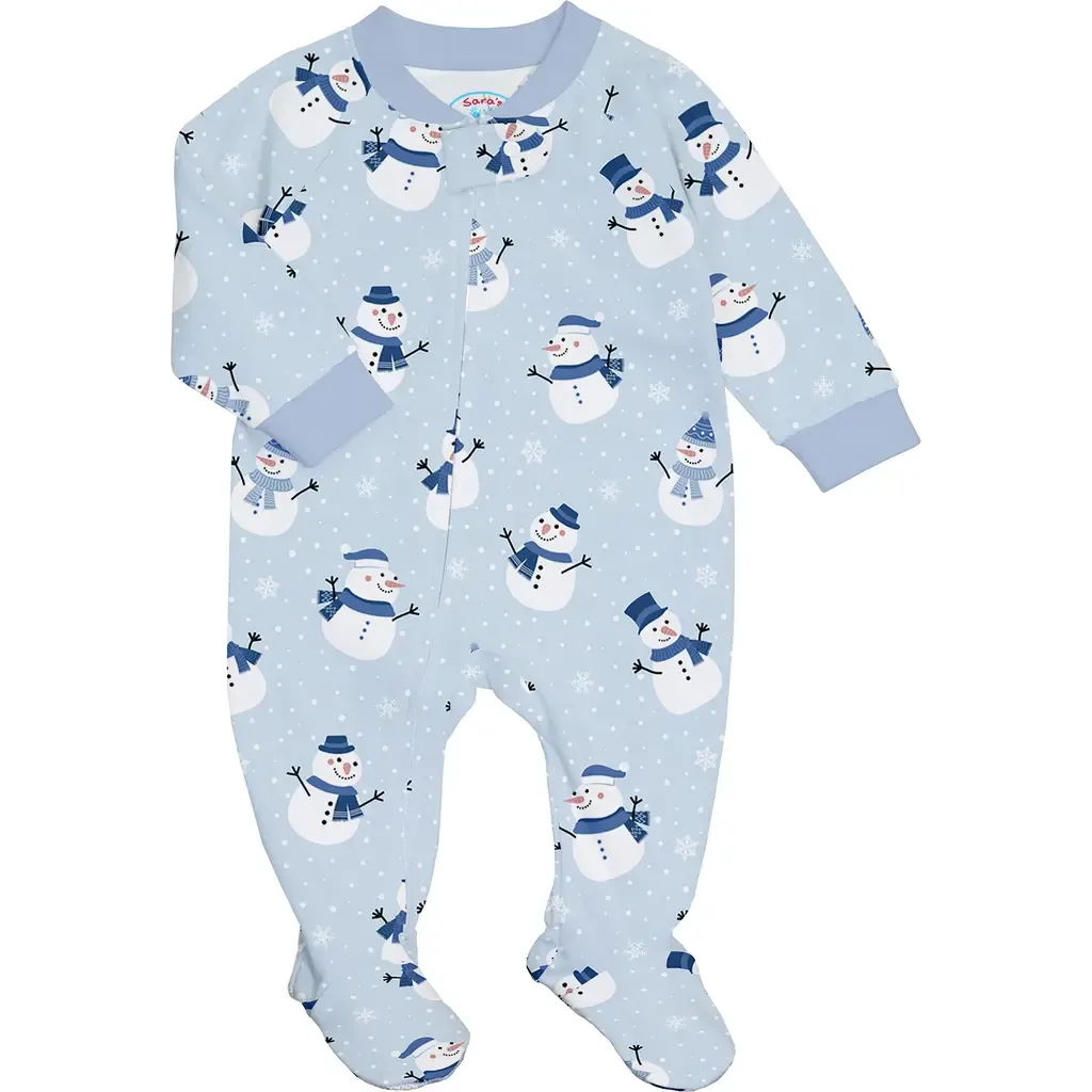 Loose Fit Cozy Zip Up Footed Pajama by Sara's Prints
