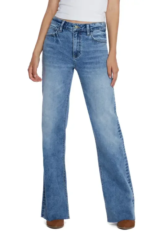 Olivia Raw Hem High Waist Flare Jeans