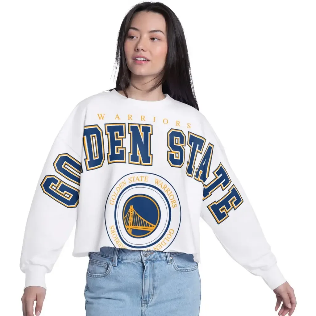 G-III 4Her by Carl Banks Golden State Warriors Bleachers Cropped French Terry Sweatshirt by G-III 4HER BY CARL BANKS