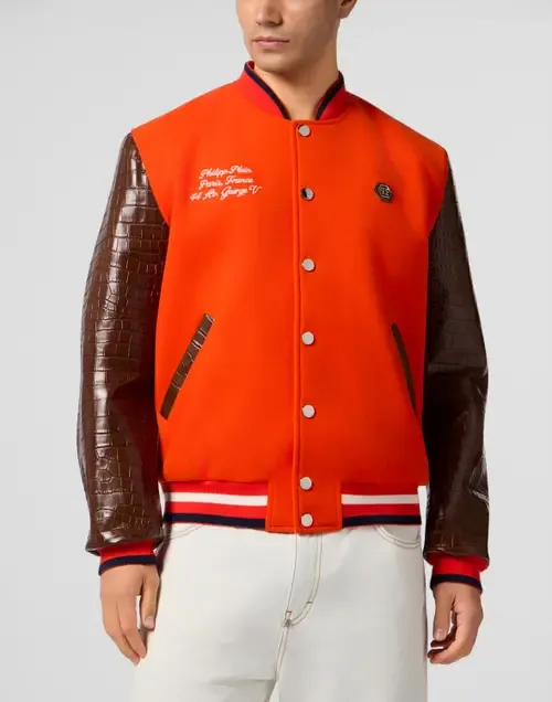 Varsity Bomber Cocco Sleeves Paris by PHILIPP PLEIN