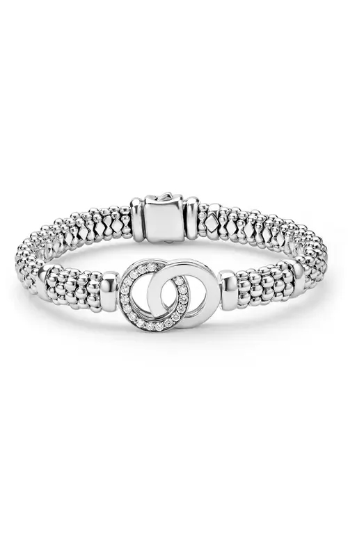 Signature Caviar Interlocking Diamond Bracelet