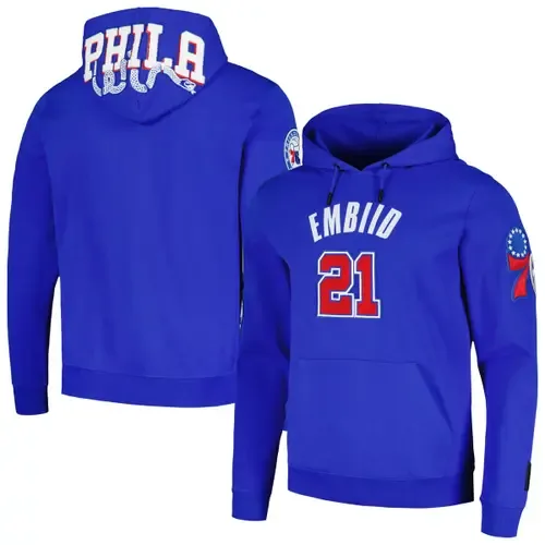 Pro Standard Joel Embiid Royal Philadelphia 76ers Player Pullover Hoodie by PRO STANDARD