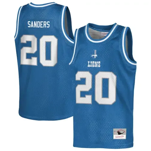 Mitchell & Ness Barry Sanders Detroit Lions Retired Player NFL Basketball Fashion Jersey by Mitchell & Ness