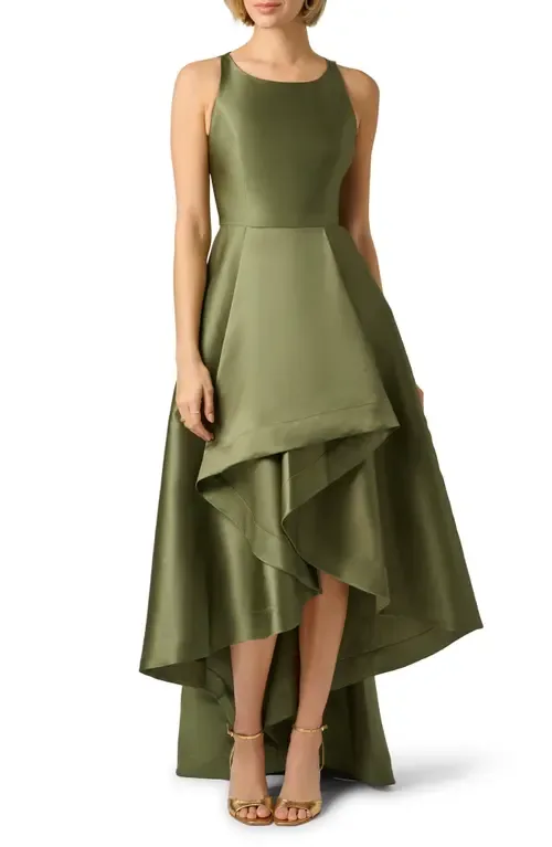 Mikado High/Low Sleeveless Gown by Adrianna Papell