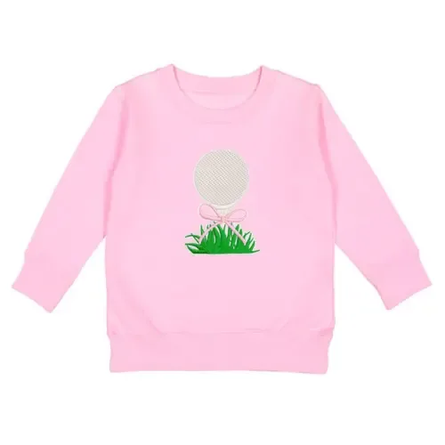 Golf Tee Bow Patch Sweatshirt by Sweet Wink