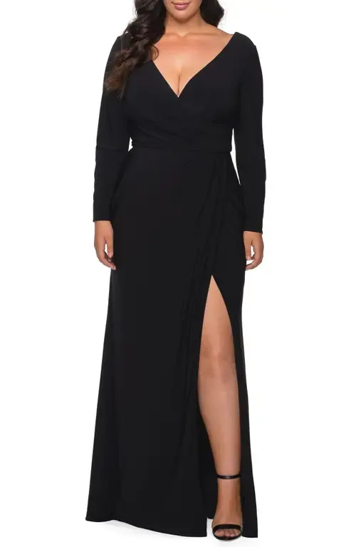 Long Sleeve Prom Dress with Ruching
