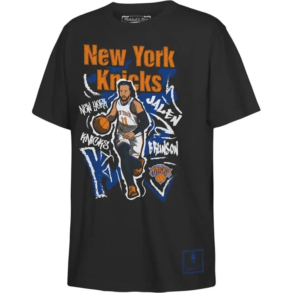 Outerstuff Jalen Brunson New York Knicks Chalked Up Player Name & Number T-Shirt by Mitchell & Ness