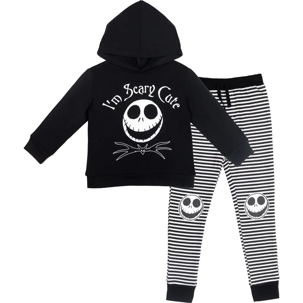 Jack Skellington Nightmare Before Christmas Fleece Hoodie & Pants Set by Disney