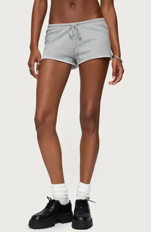 Leeroy French Terry Drawstring Shorts by EDIKTED