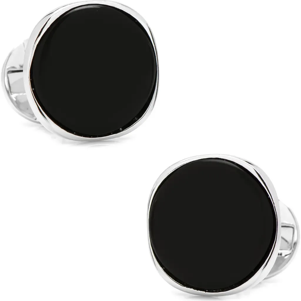 Stone Inlay Round Cuff Links by Cufflinks, Inc.
