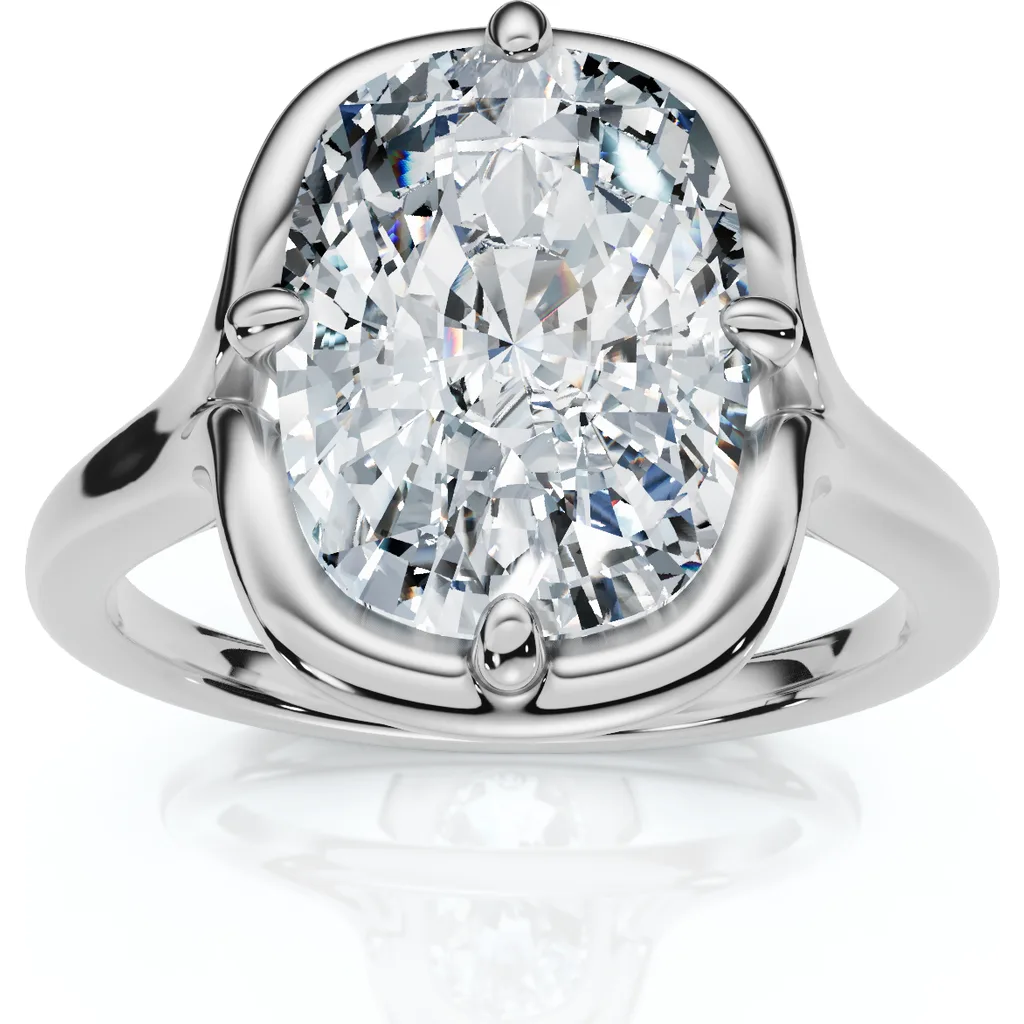 Certified 3Ct Sylva Elongated Cushion Diamond Engagement Ring 14k Gold Lab Grown by Bliss Diamond