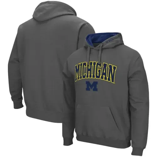 Colosseum Michigan Wolverines Arch & Logo 3.0 Pullover Hoodie by COLOSSEUM