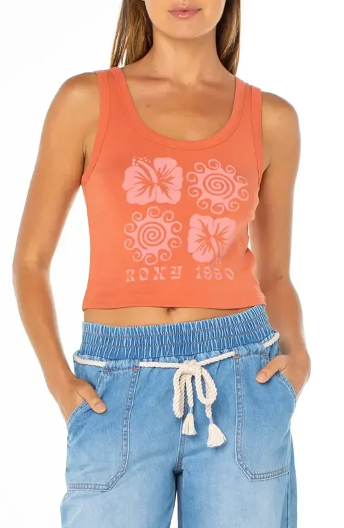 Hibiscus Swirl Graphic Tank by Roxy