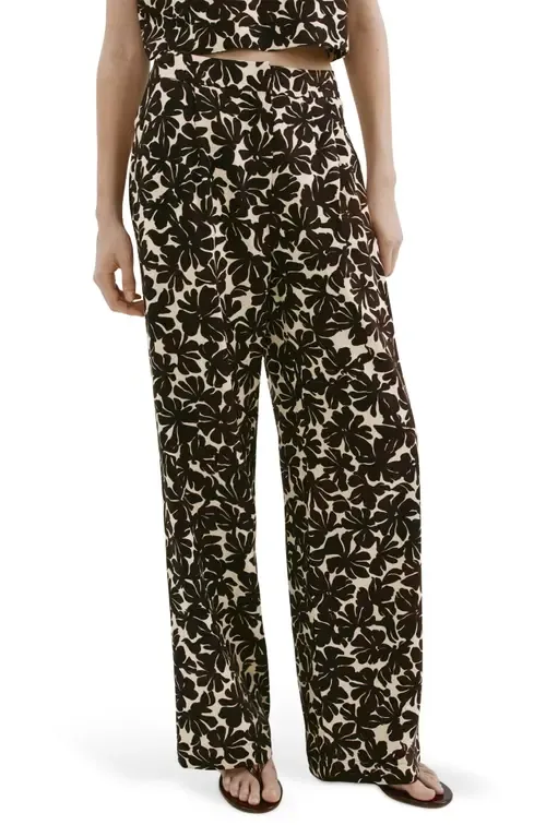 Floral Straight Leg Pants by MANGO