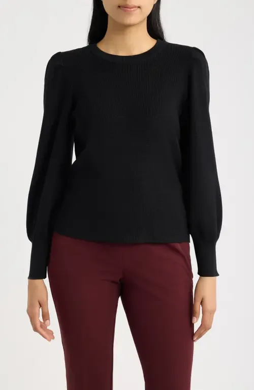Puff Shoulder Sweater by AK ANNE KLEIN