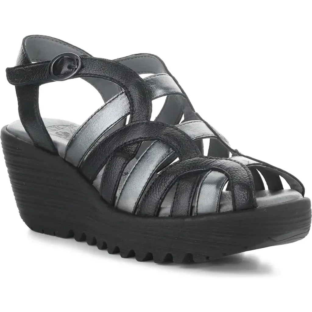 Lemy Platform Wedge Sandal by Fly London
